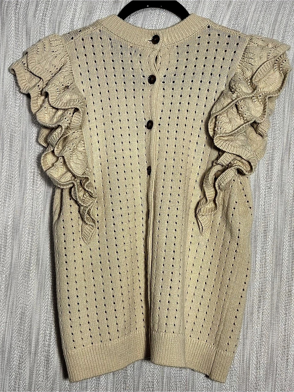 Who What Wear Ruffle Sleeve Knit Sweater Size Large Like New - Picture 2 of 4